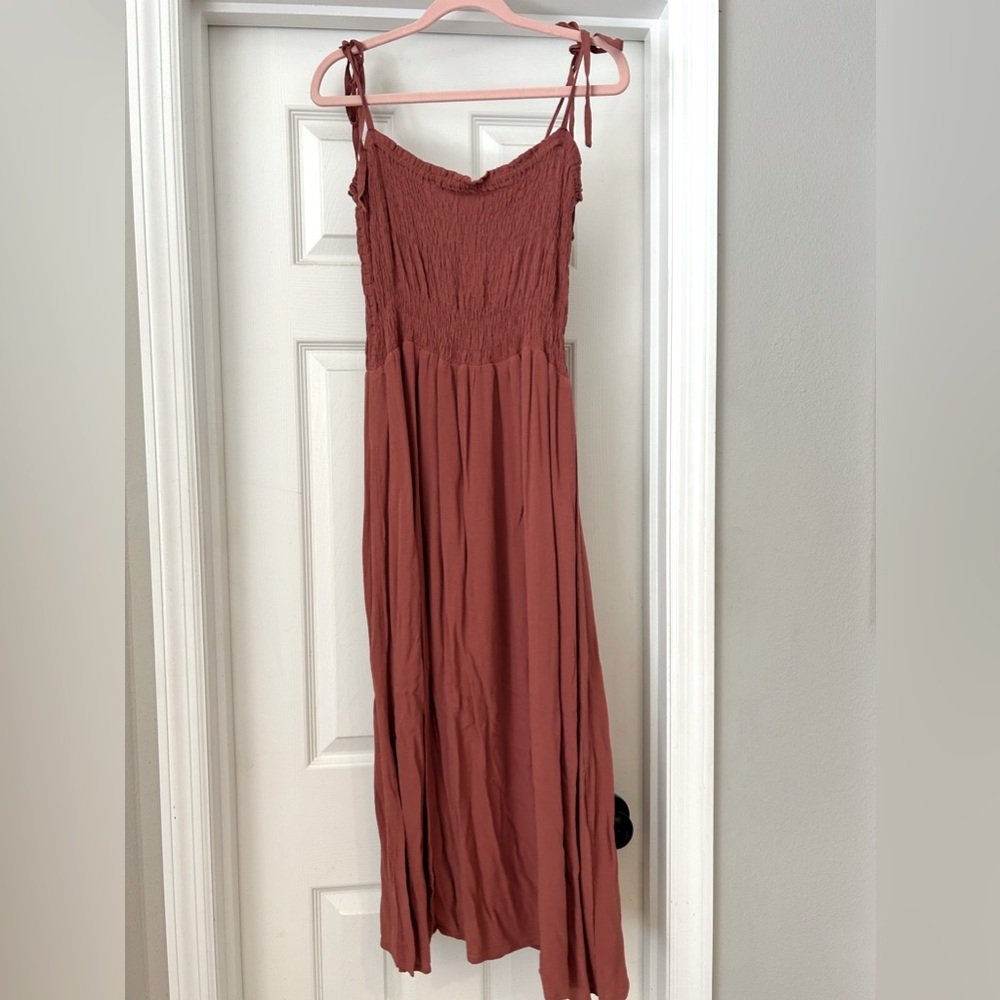 LOFT Rust Midi Dress